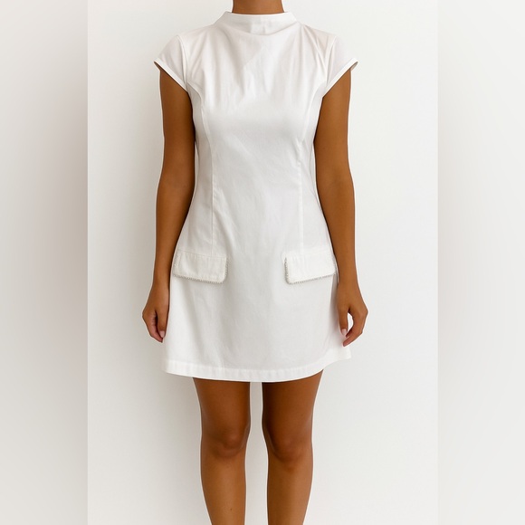 BHLDN White Dress Small NWT Women’s Elegant Formal Wedding Guest Cocktail Party - Picture 1 of 6